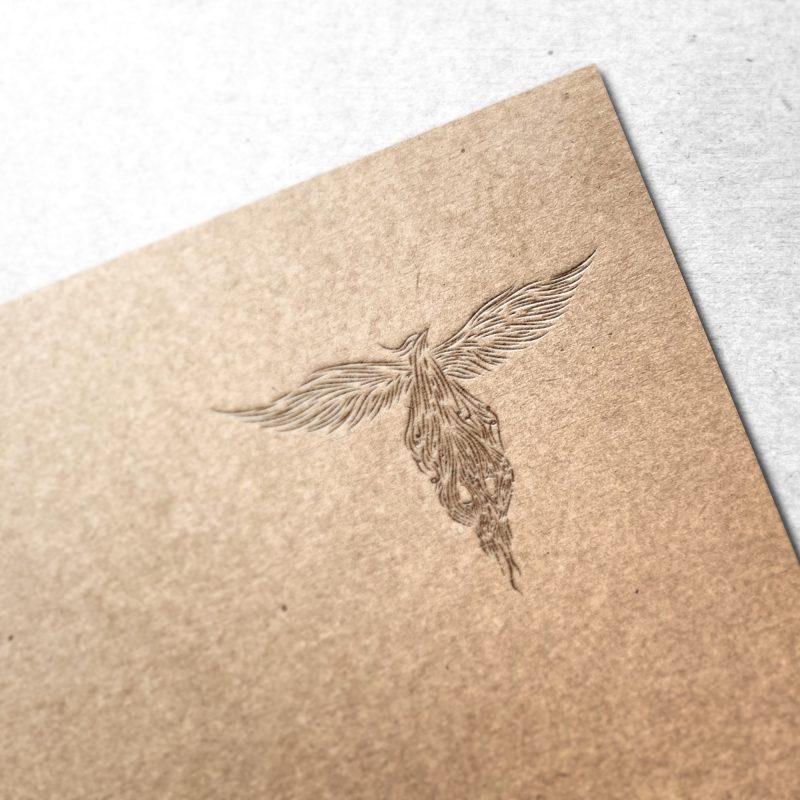 Paper stationery company logo mockup